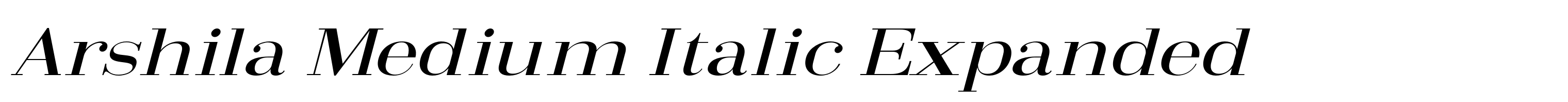 Arshila Medium Italic Expanded